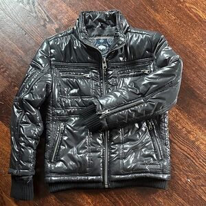 Buffalo David Bitton Glossy Black Jacket